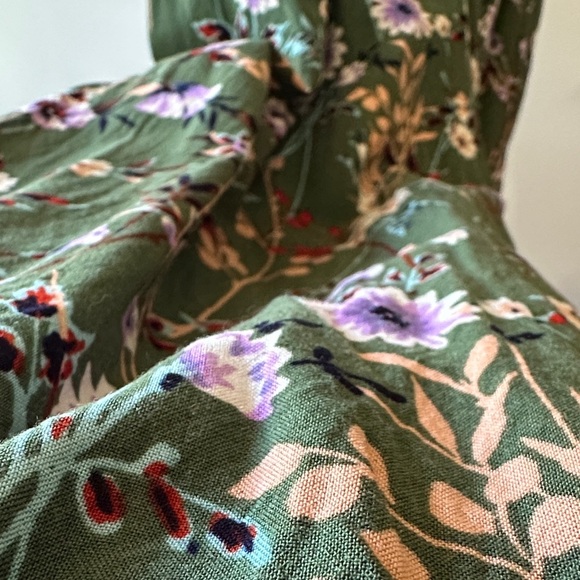 BAND OF GYPSIES | BOG Floral Green Floral Strapless Wide Leg Jumpsuit - Picture 8 of 14